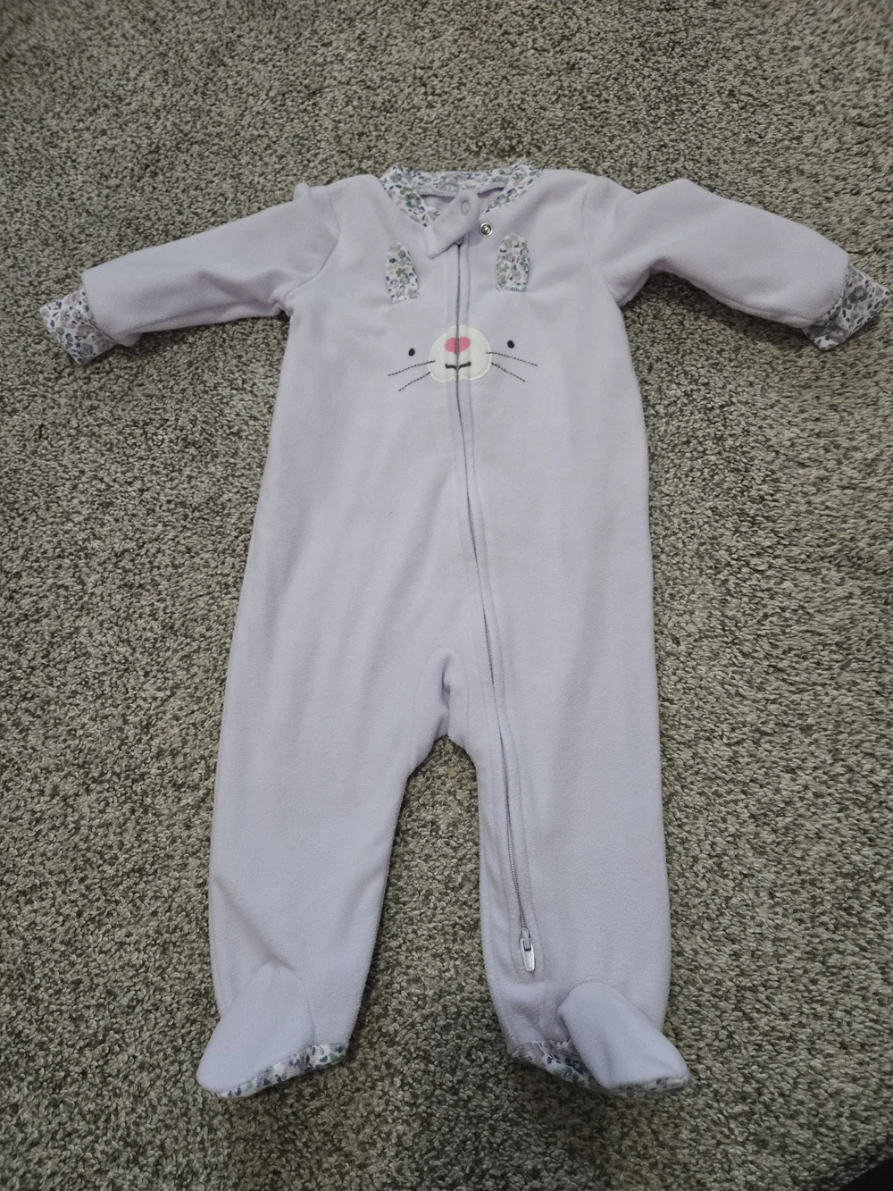 Girls' Carters One-Piece Sleepers - Pink, Navy, Lavender, Taupe